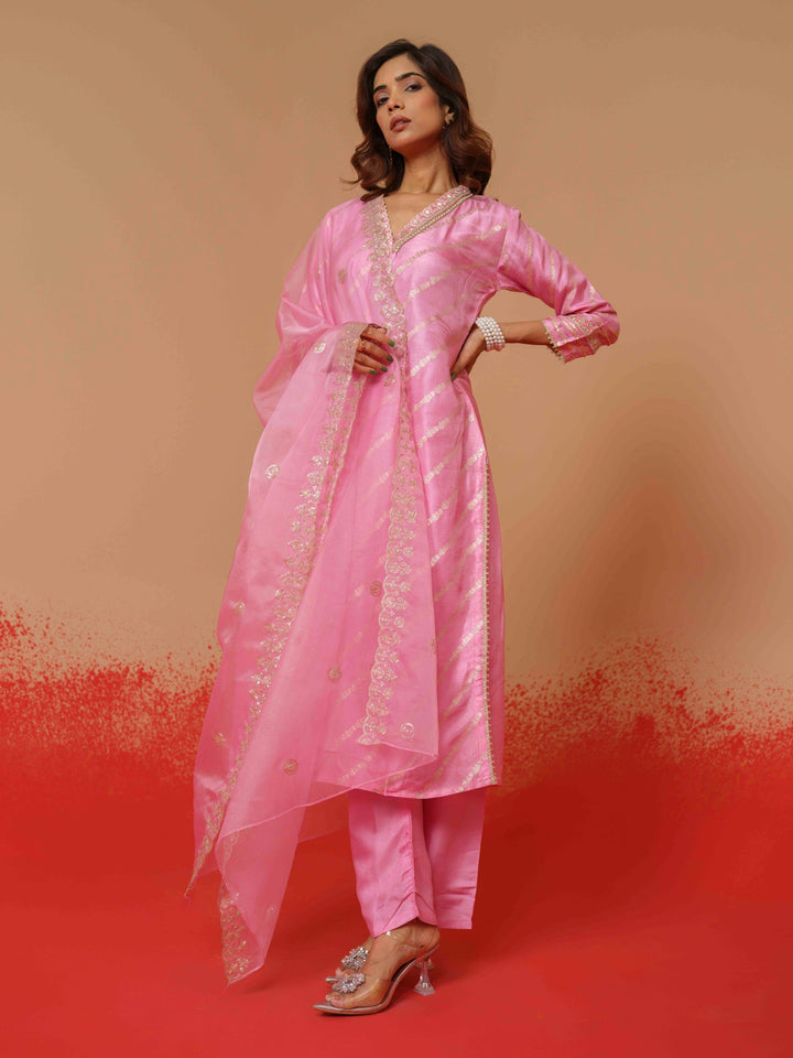Tashvika Blush Heavy Suit Set