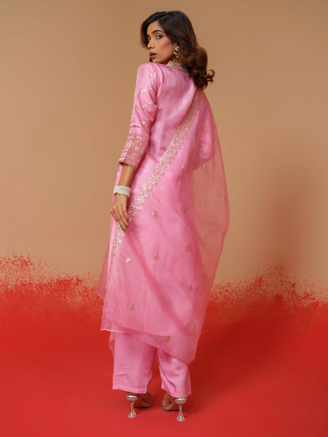Tashvika Blush Heavy Suit Set