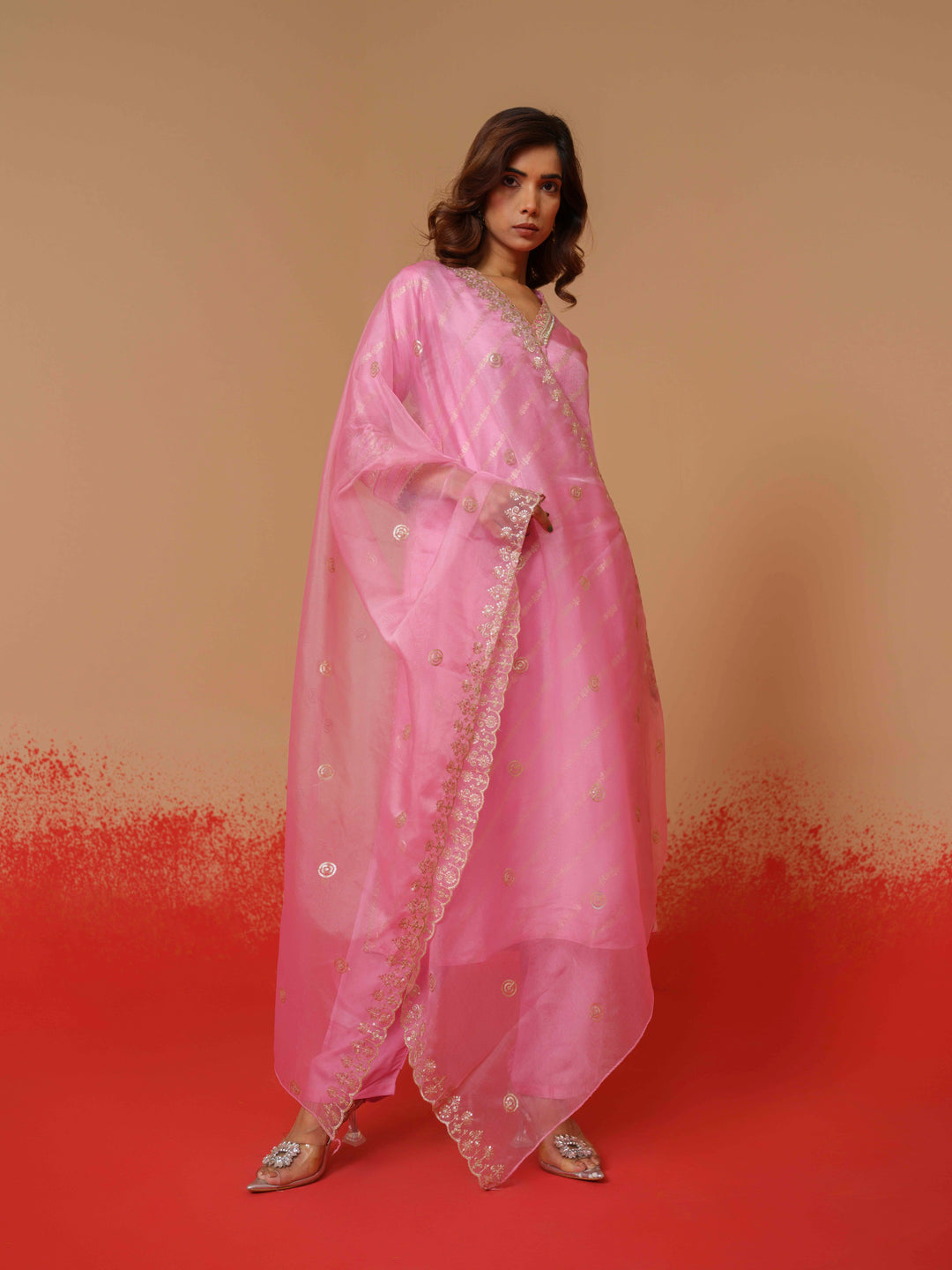 Tashvika Blush Heavy Suit Set
