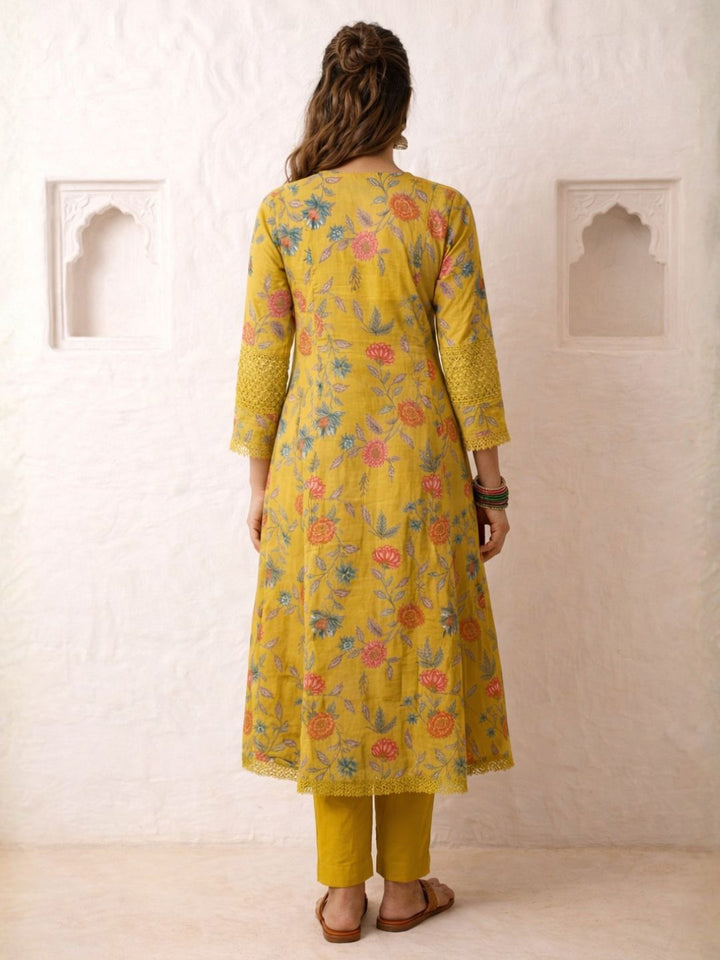 Benisha amber cotton printed suit set