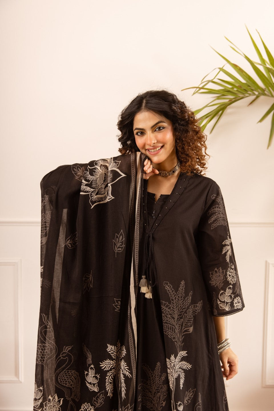 Karen carbon cotton suit set