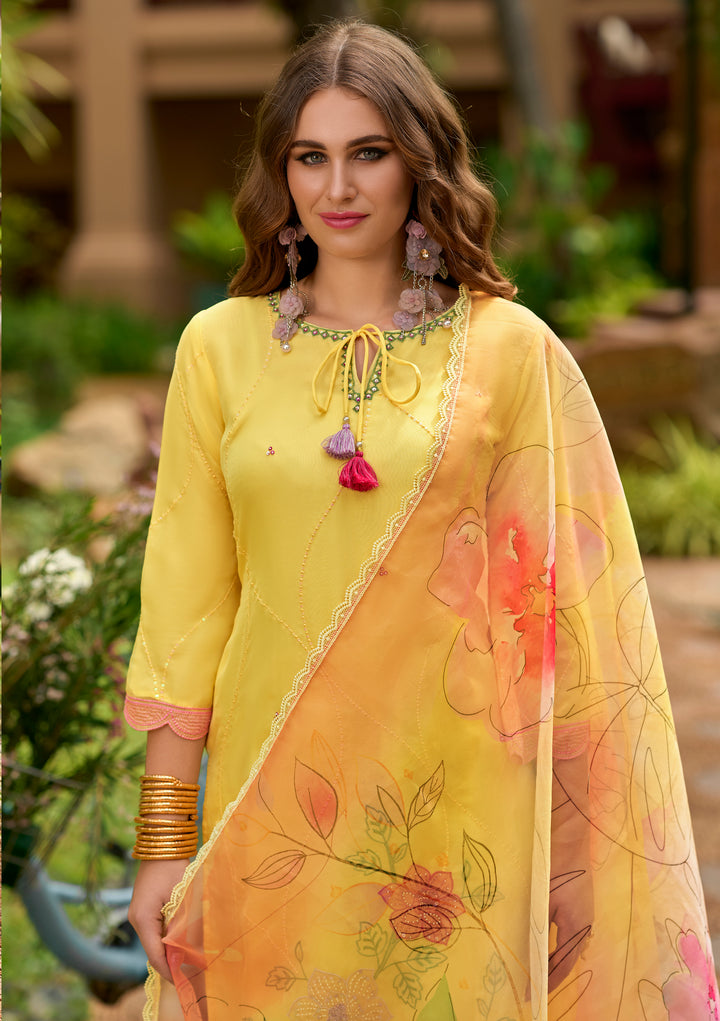 Gulshan Sunshine Embroidery Handwork Suit Set