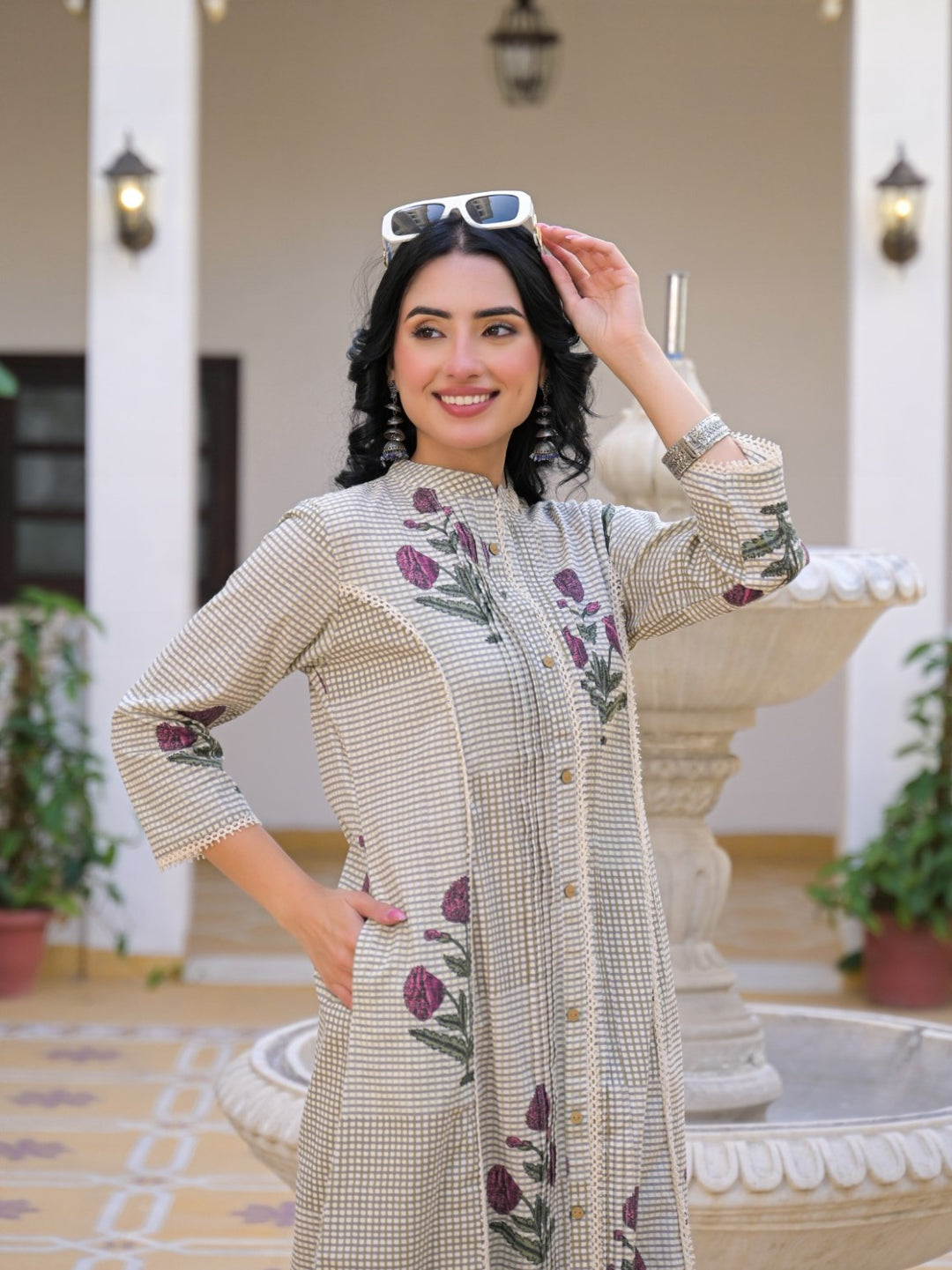 Mayri Hydren Cotton Kurta Pant Set