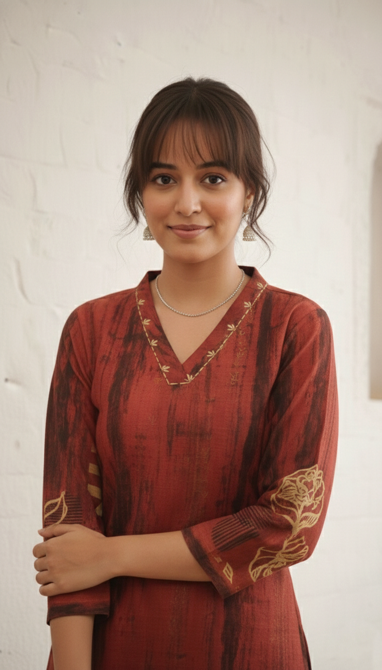 Swades Tangerine cotton co-ord set