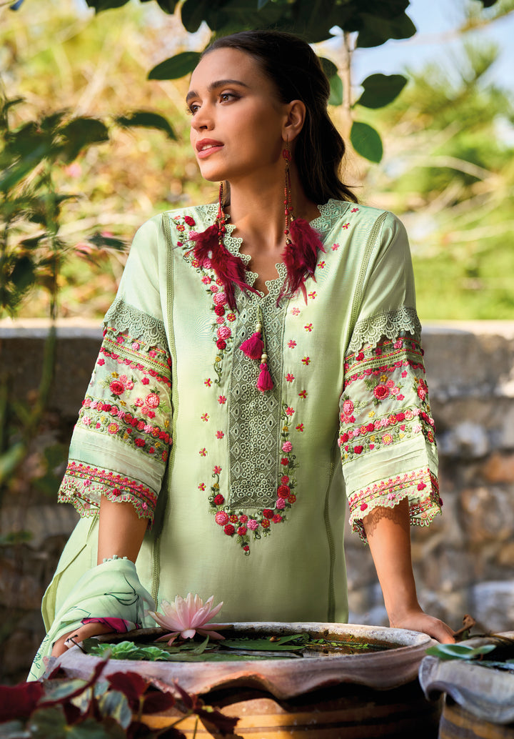 Nida Mint Full Embroidery Pakistani Suit Set