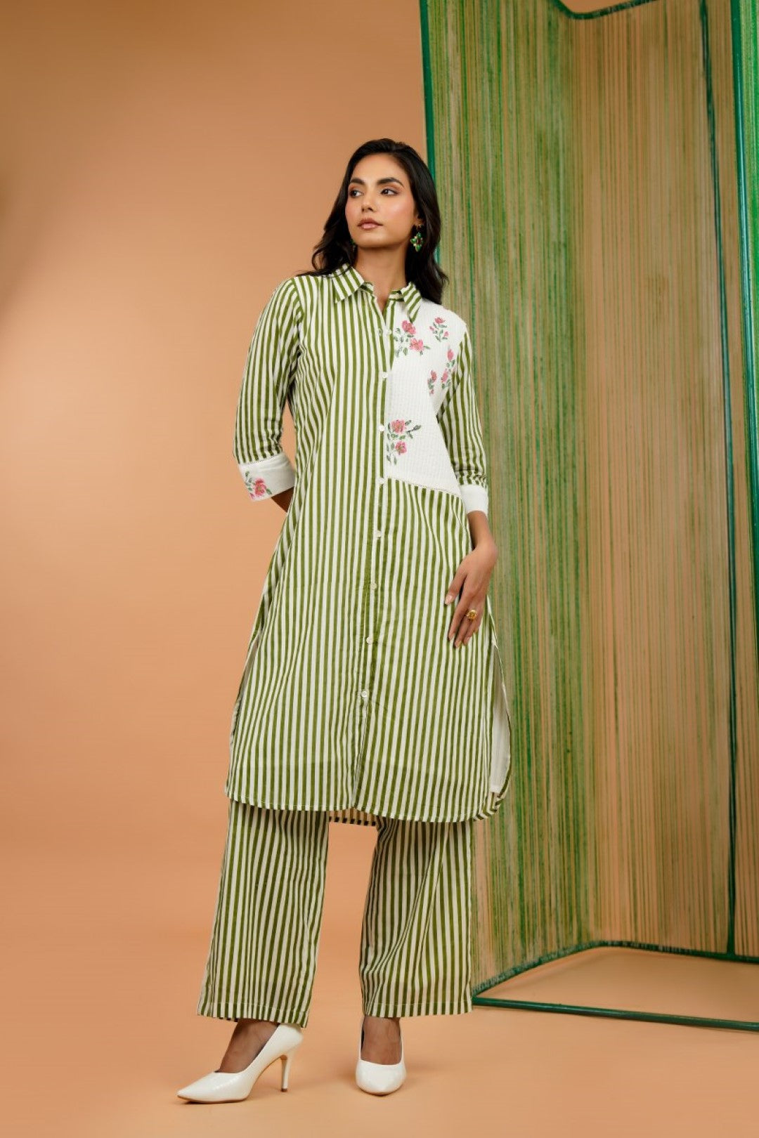 Tatva slime Stripes cotton co-ord set