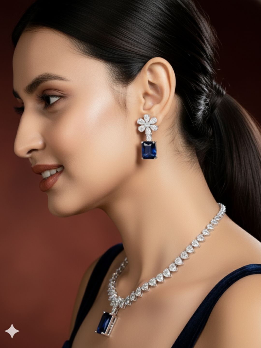 Antaara Diamond Necklace with Earings