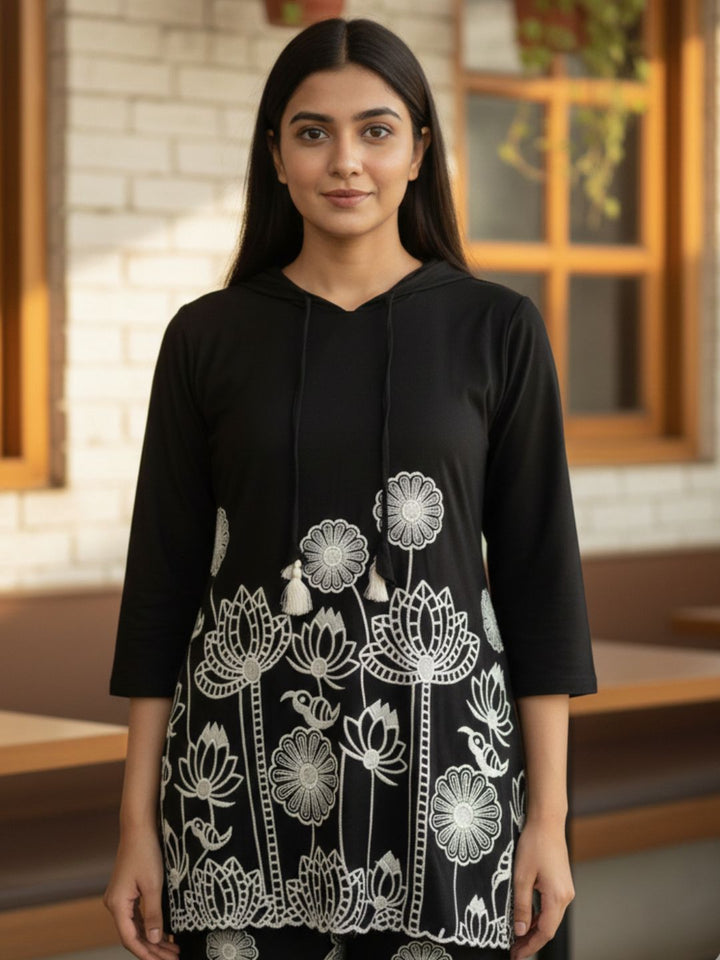 Leena Swish Embroidery Co-ord Set