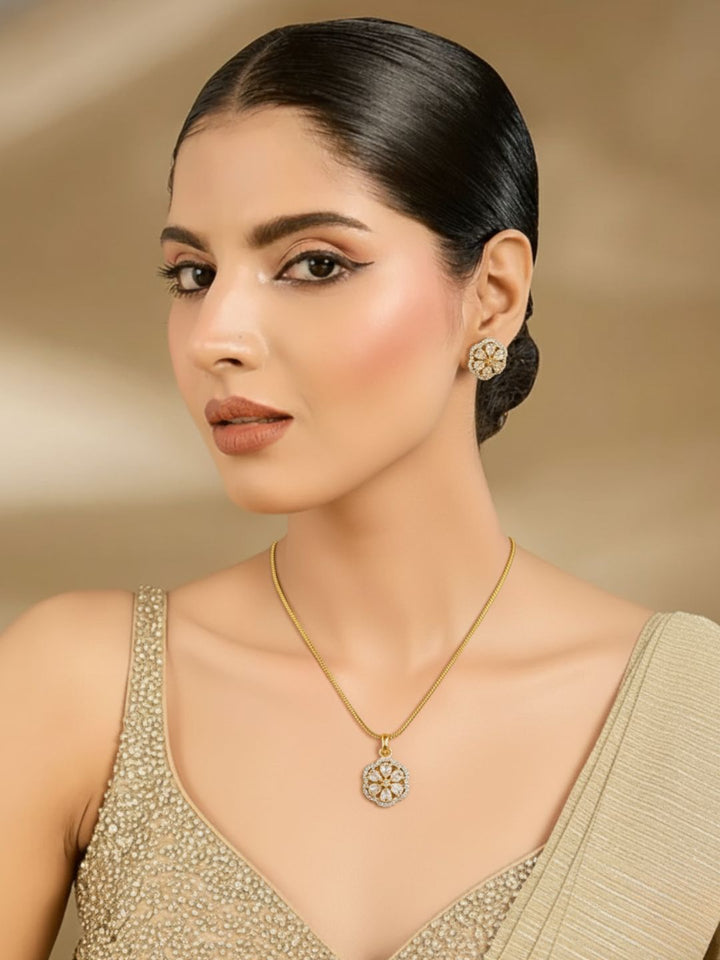 ANTAARA FLORAL STUD & PENDANT SET