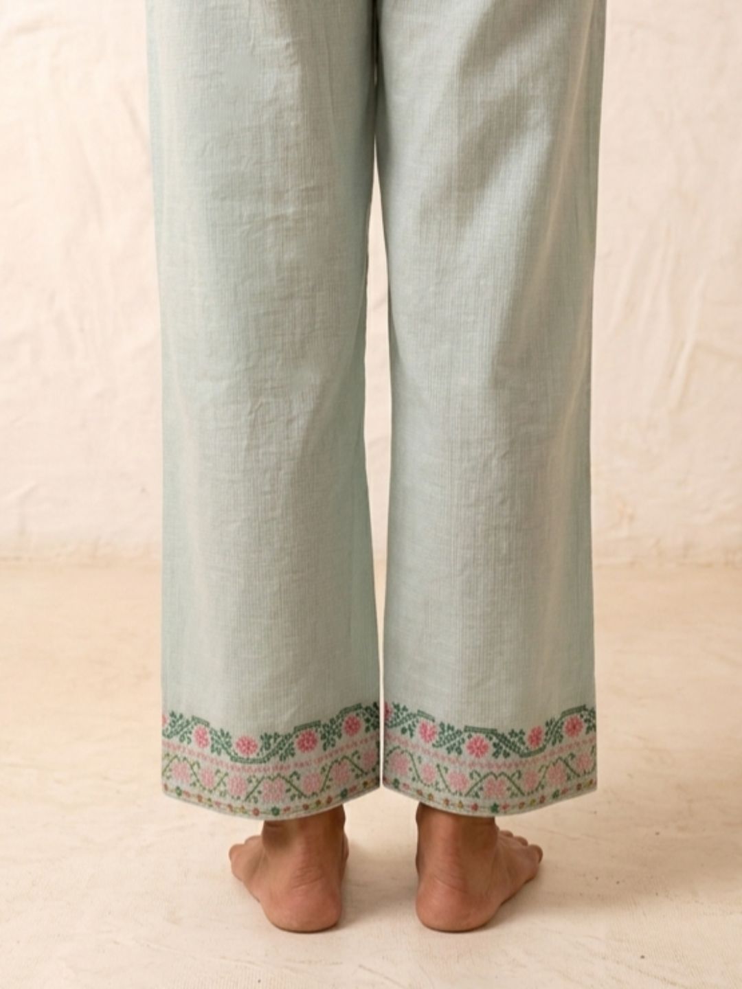 Benisha spruce schiffli cotton co-ord set