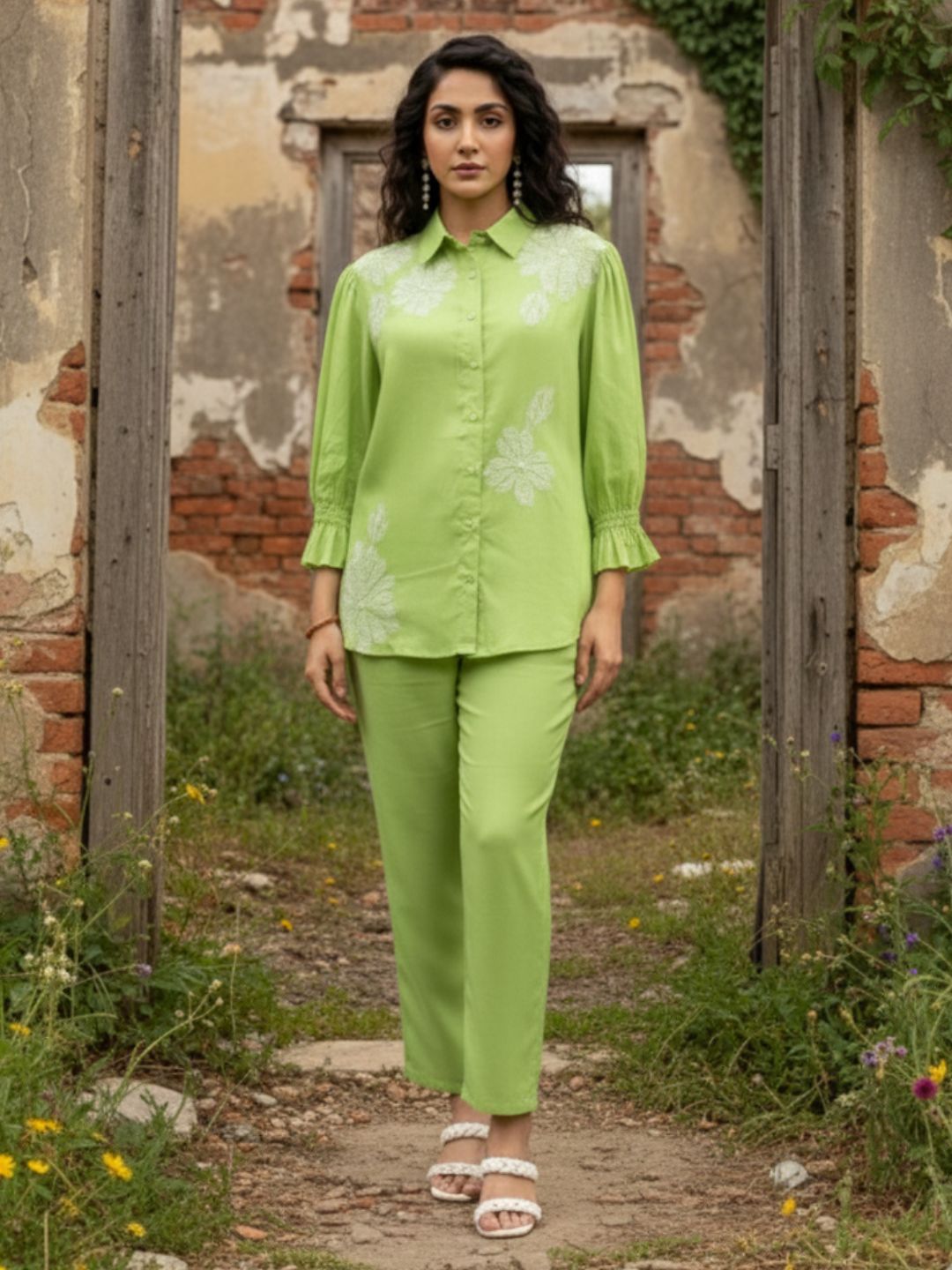 Holly pear Embroidered Co-ord Set