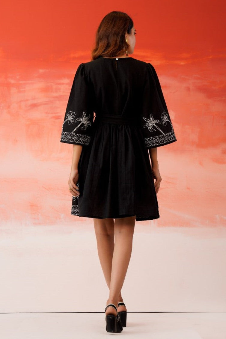 Tatva anchor embroidery cotton dress