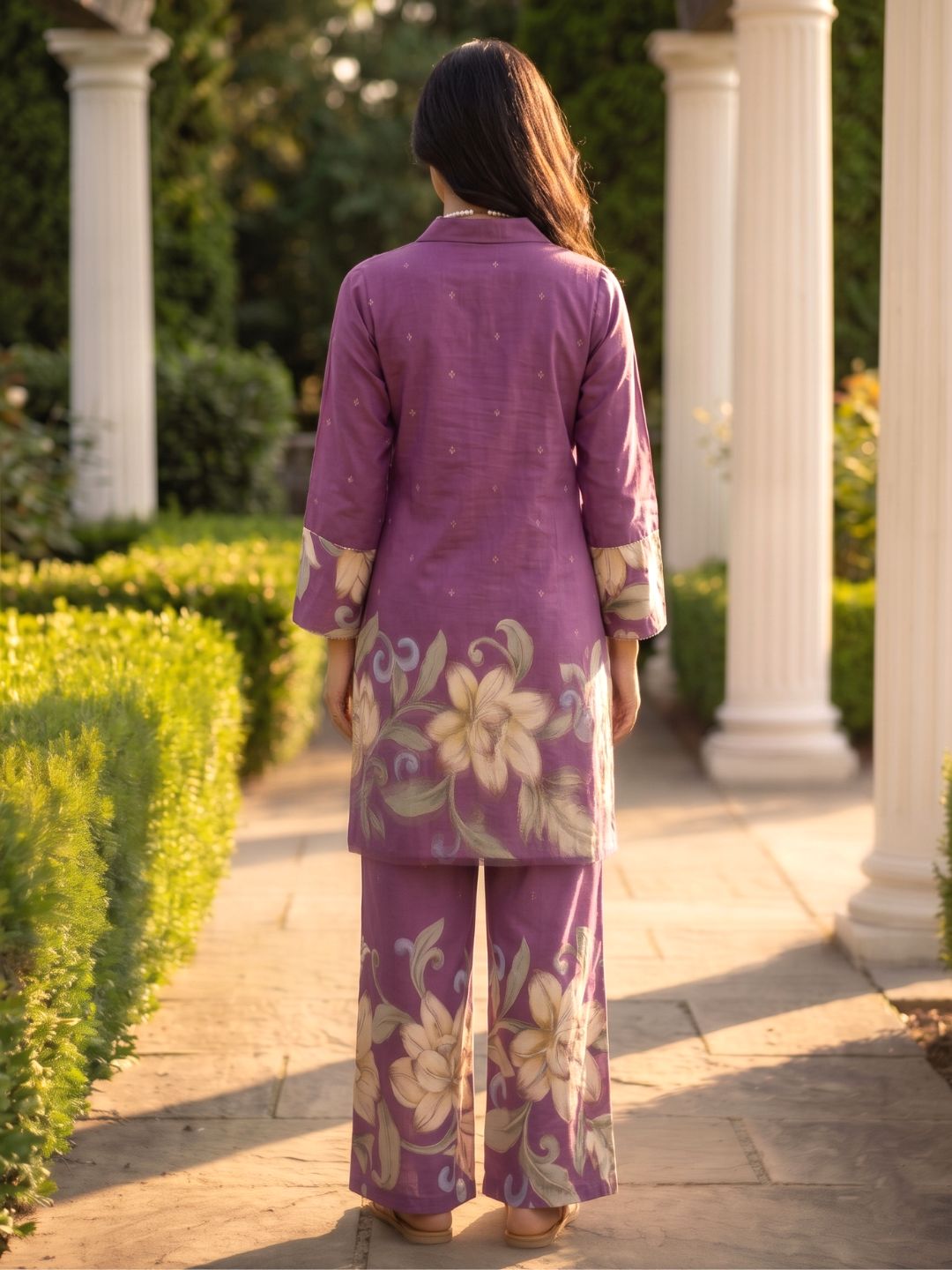 Shanti Mulberry Printed Cotton Co-ord Set