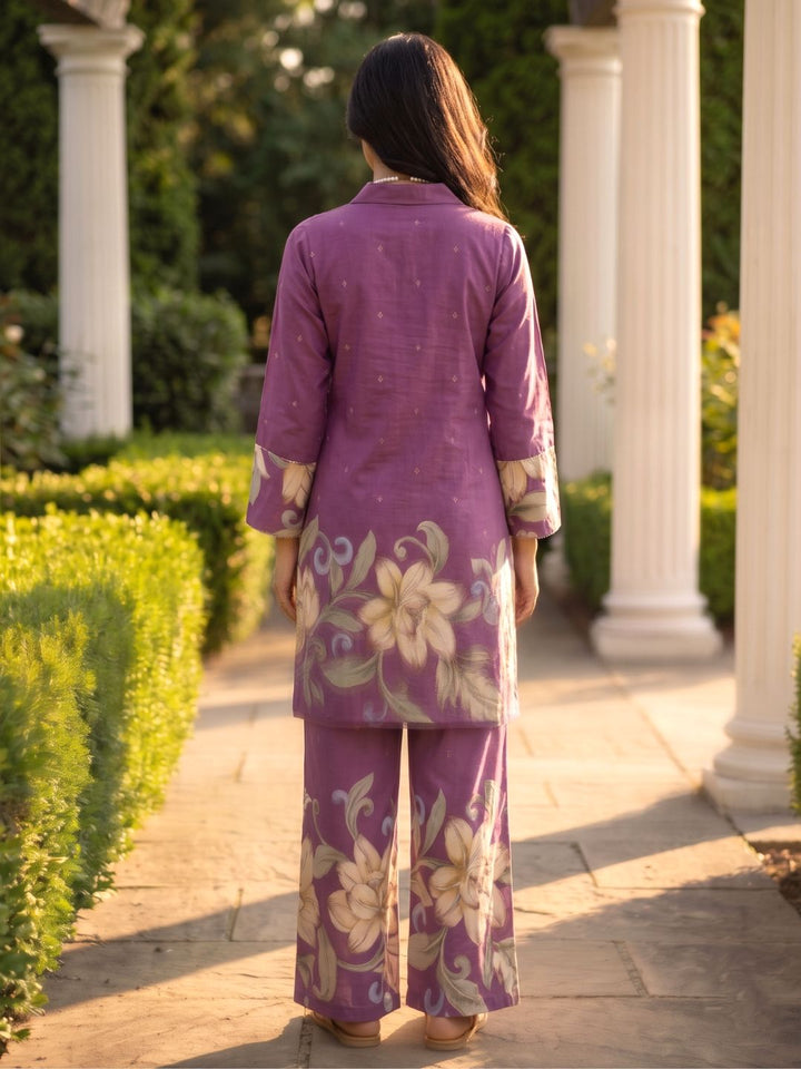 Shanti Mulberry Printed Cotton Co-ord Set