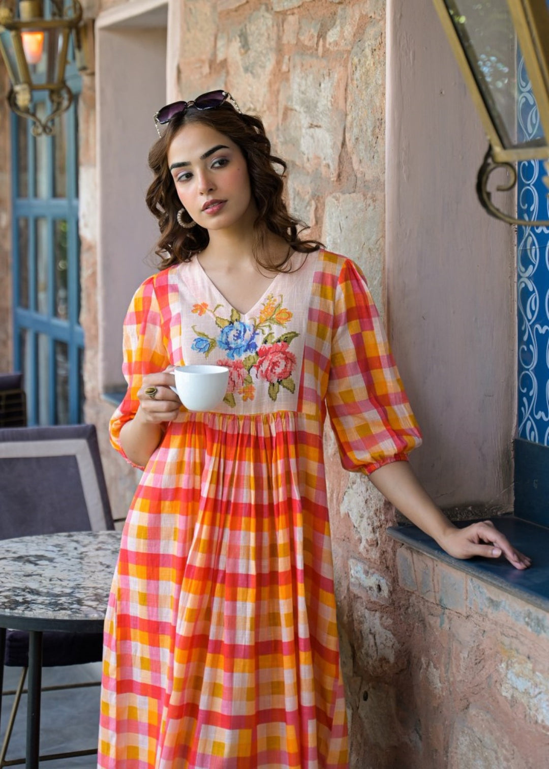 Tatva vivid cotton midi dress