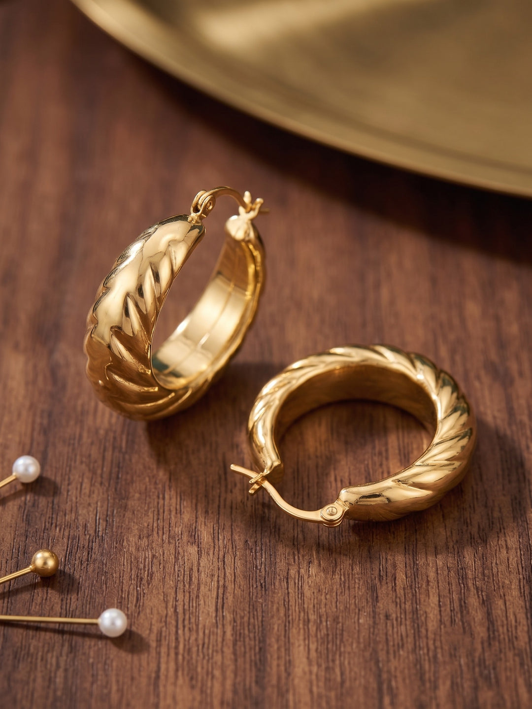 Zaria Golden Twist Earrings