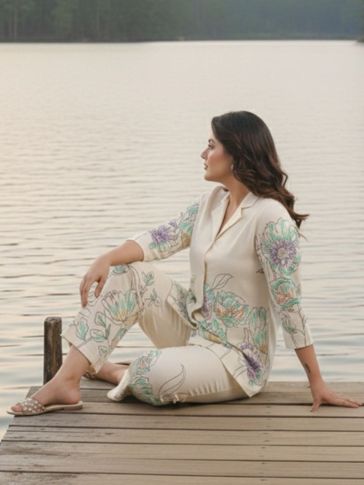 Hardik Snow Printed Cotton Co-ord Set