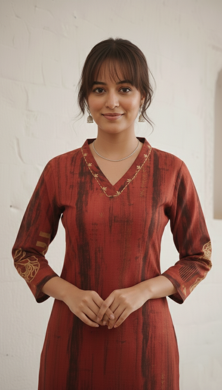 Swades Tangerine cotton co-ord set