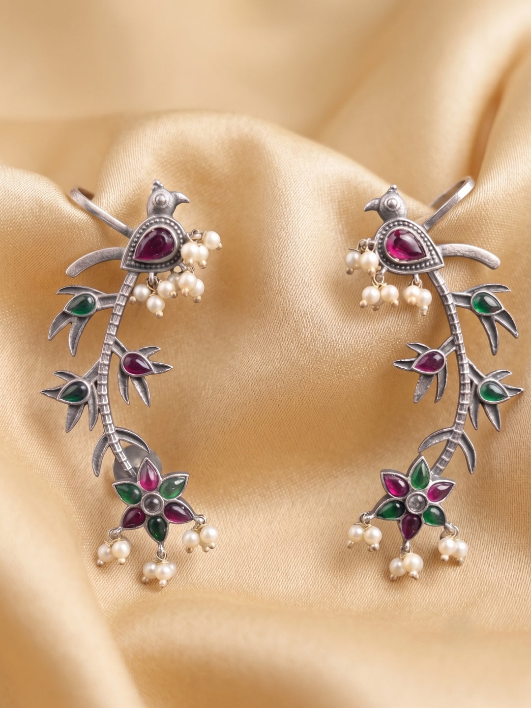 Bird Motif Statement Earrings