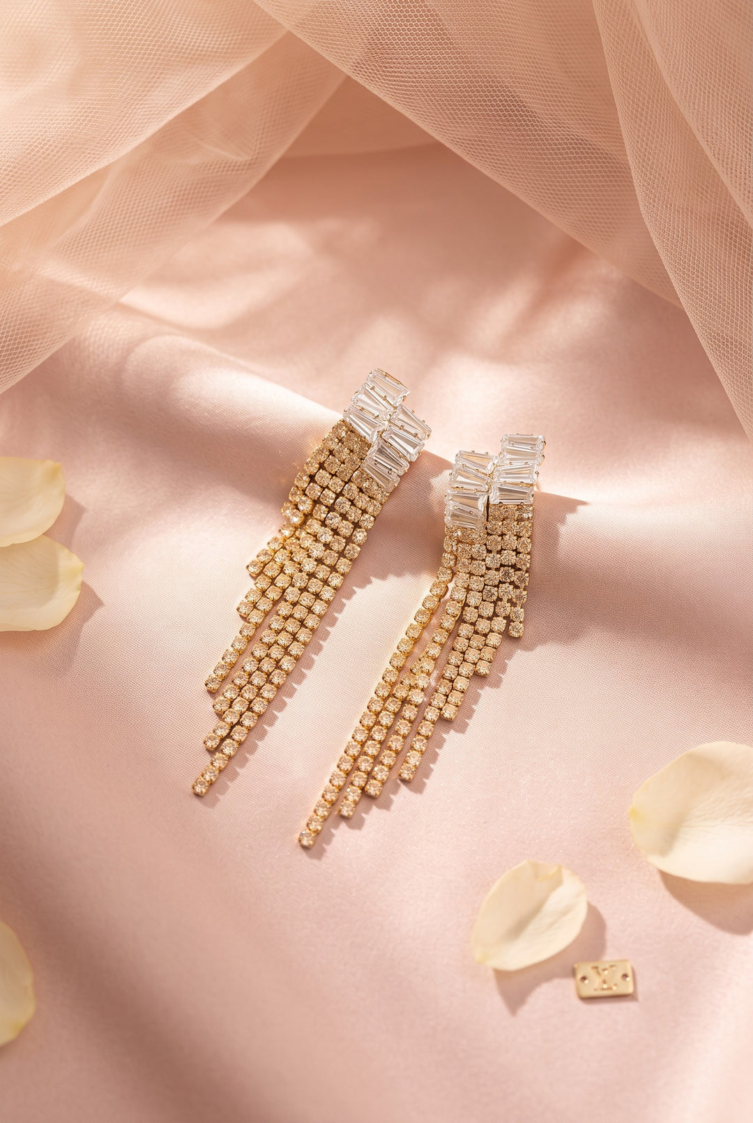 Crystal Waterfall Drop Earrings