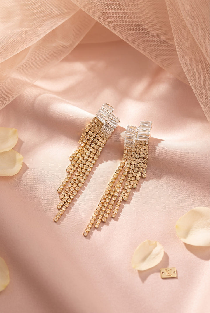 Crystal Waterfall Drop Earrings