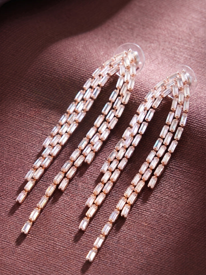 Blush Cascade Crystal Earrings