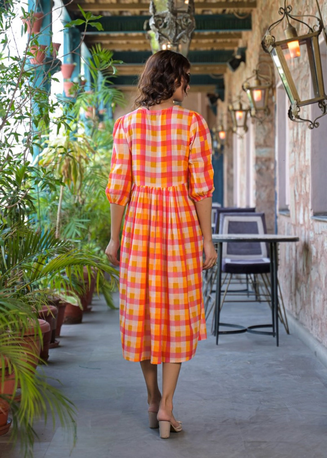 Tatva vivid cotton midi dress
