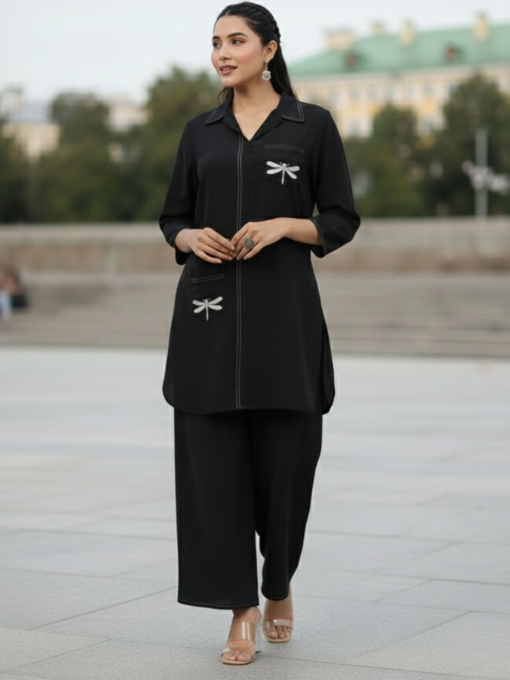 Jayti onyx Butterfly Cotton Co-ord Set