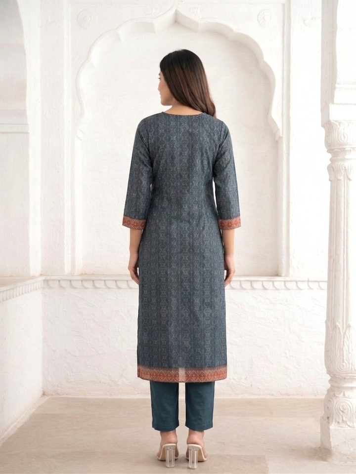 Katy Midnight Printed Suit Set