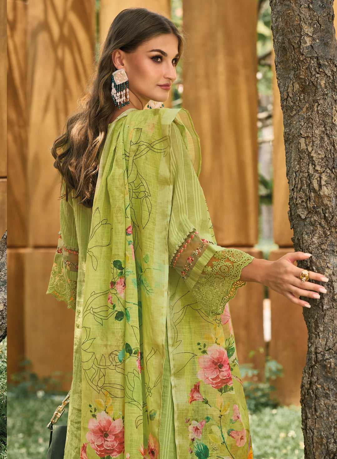 Kina Fern Embroidered Cotton Pakistani Suit Set