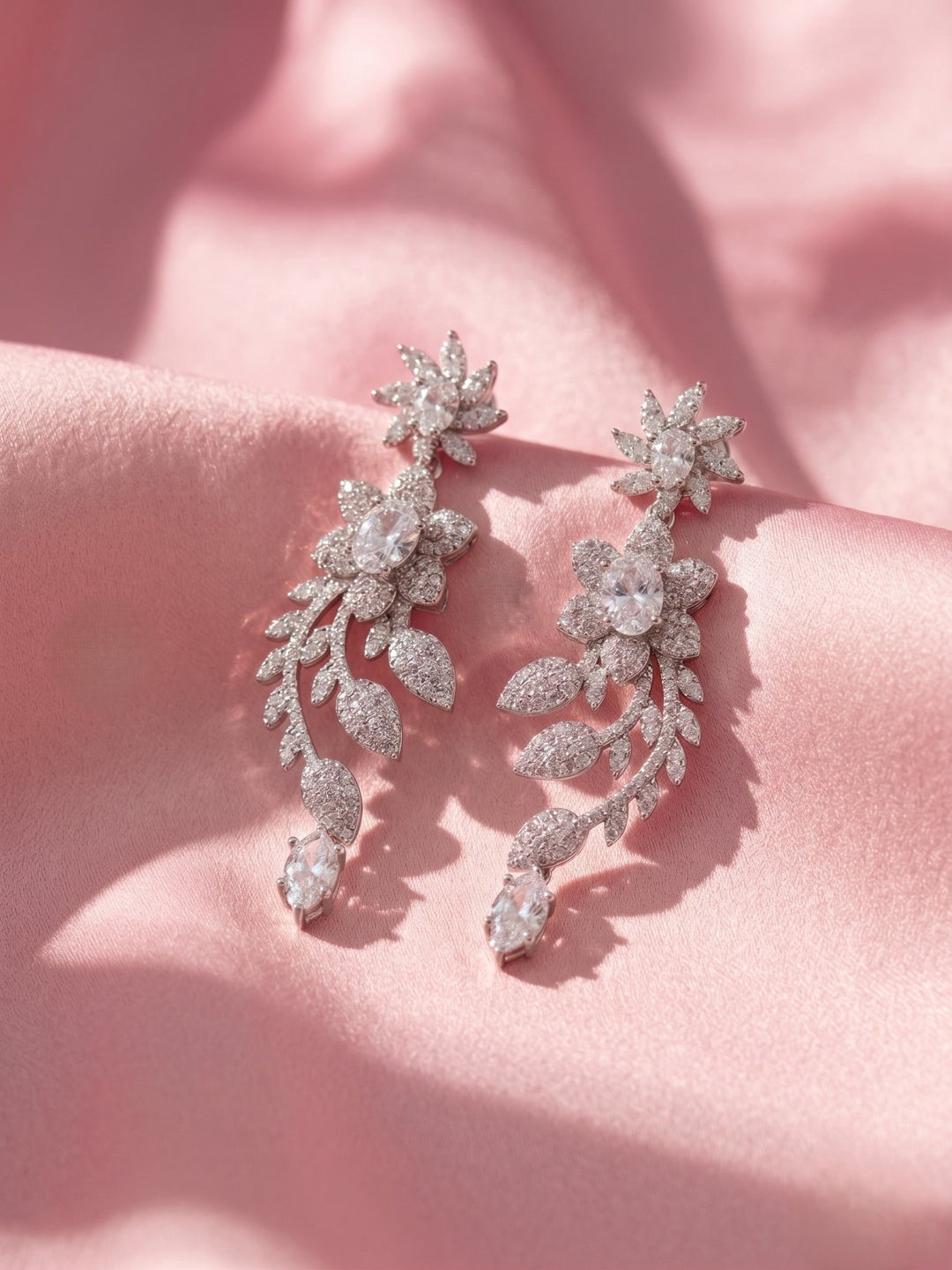 Crystal Blossom Cascade Earrings