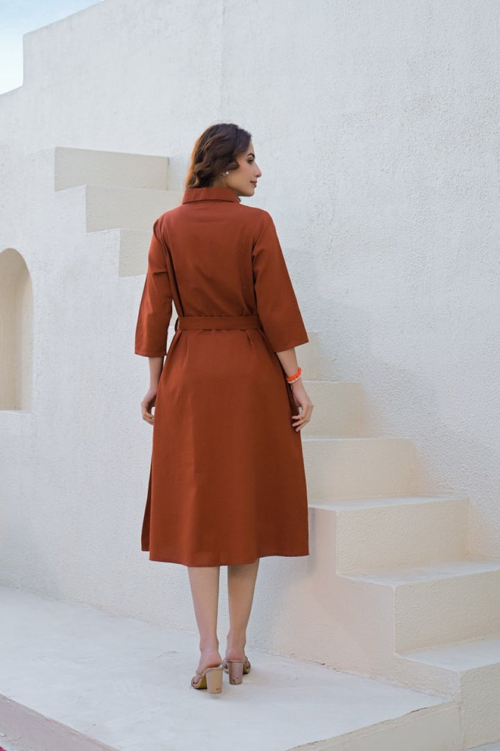 Tatva jasper embroidery cotton dress