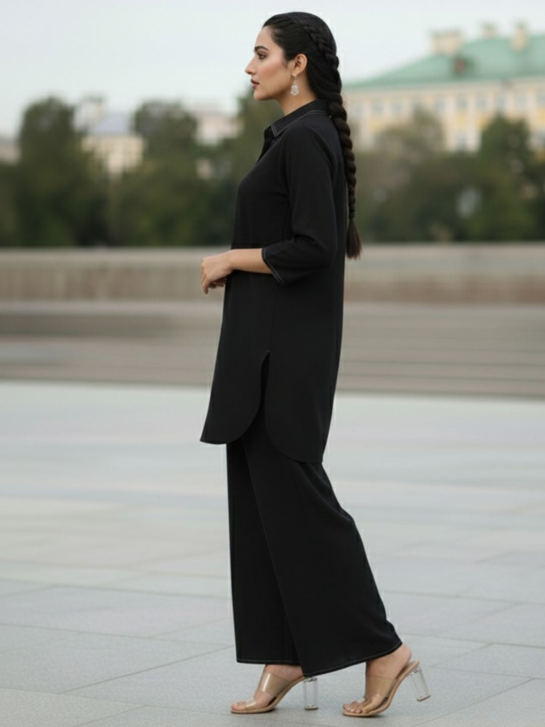 Jayti onyx Butterfly Cotton Co-ord Set