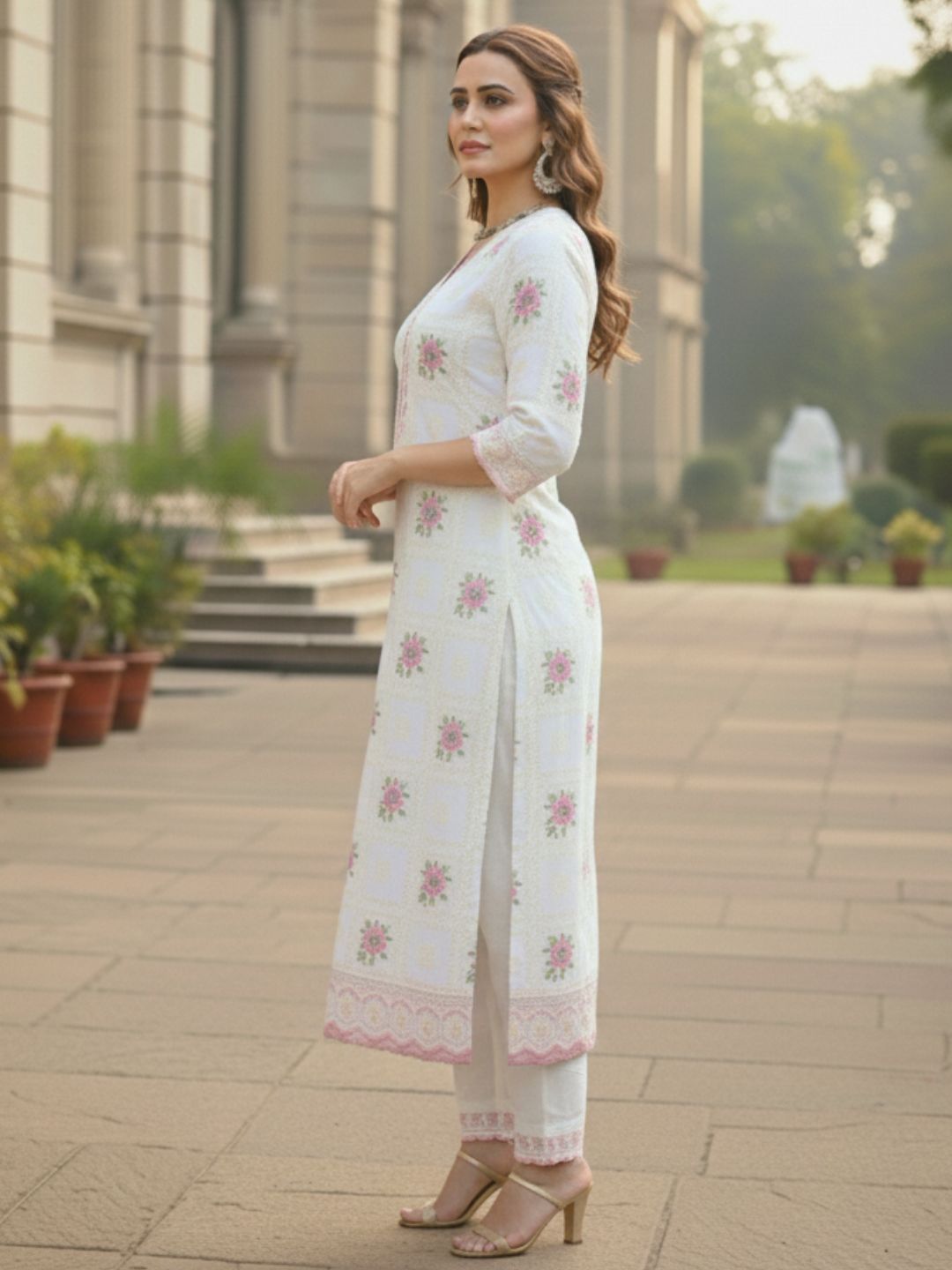 Sargam Angel Embroidery Cotton Suit Set