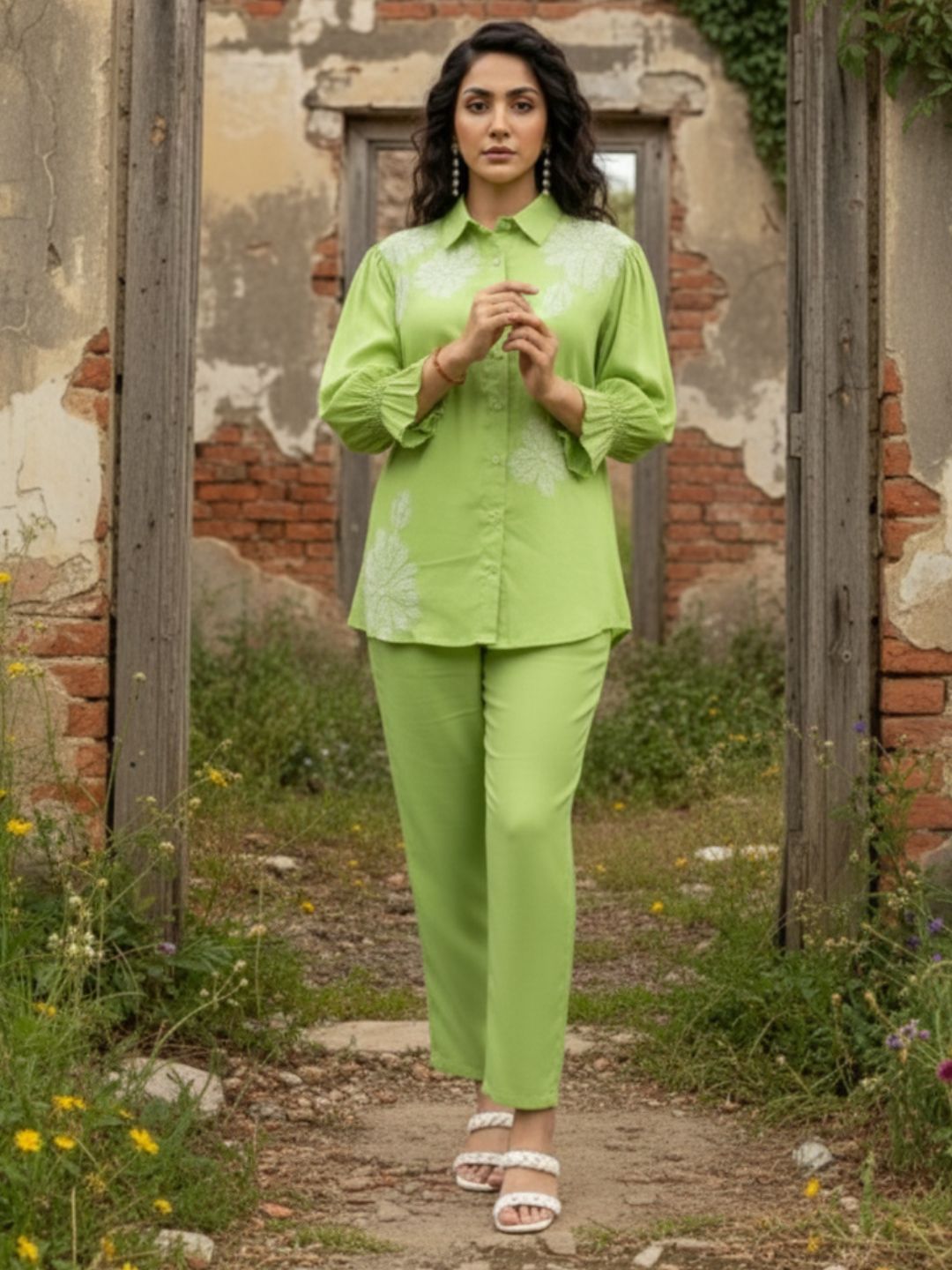 Holly pear Embroidered Co-ord Set