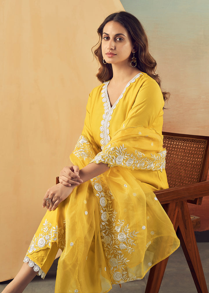 Tara Amber Embroidered Suit Set