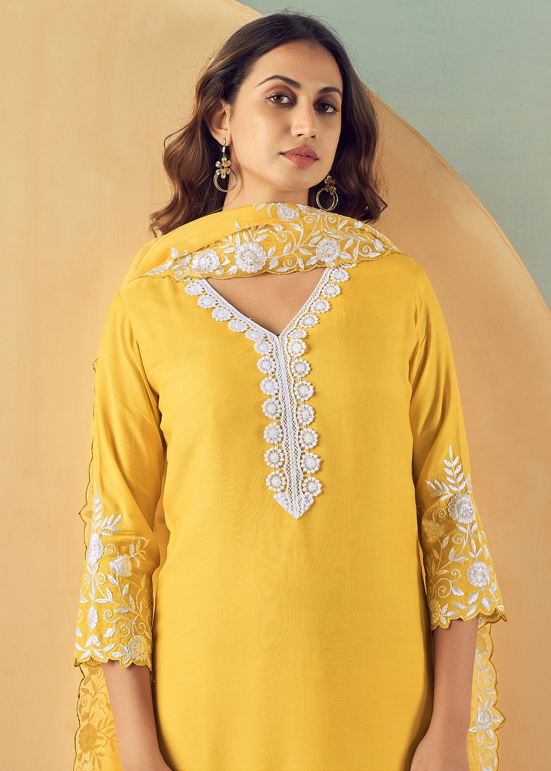 Tara Amber Embroidered Suit Set