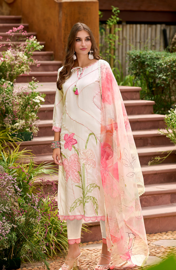 Gulshan Angel Embroidery Handwork Suit Set