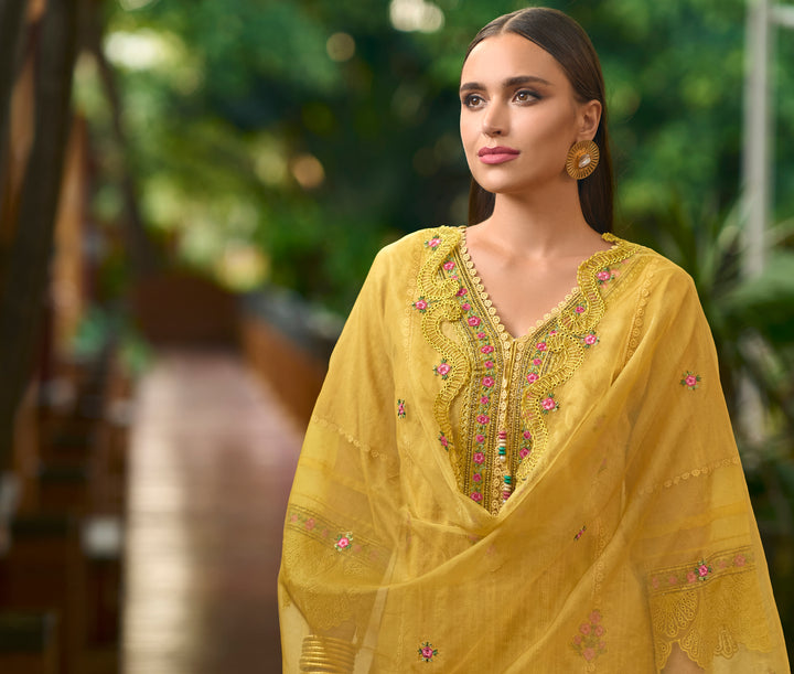 Tasneem Sunshine Embroided Pakistani Suit Set