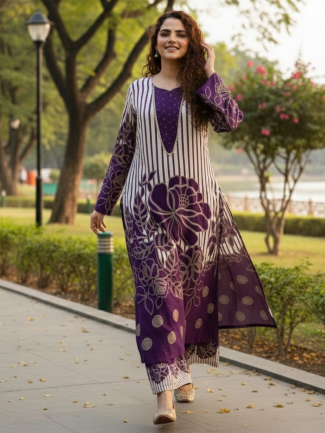 Bakul Cosmos Printed Kurta Pant Set