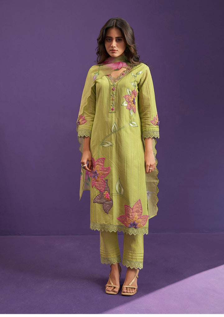 MUDRA PEAR EMBROIDERED SUIT SET