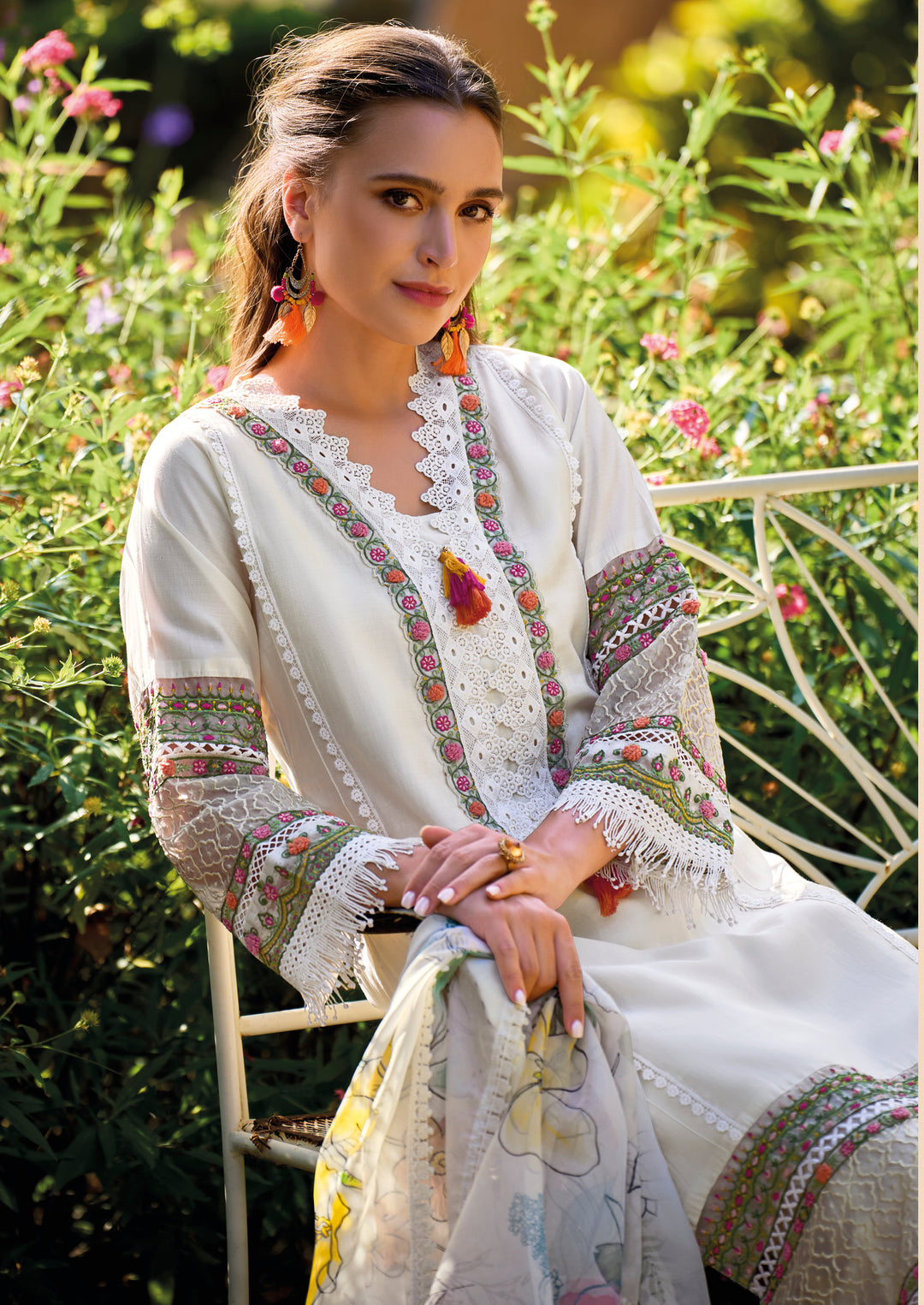 Nida Angel Full Embroidery Pakistani Suit Set