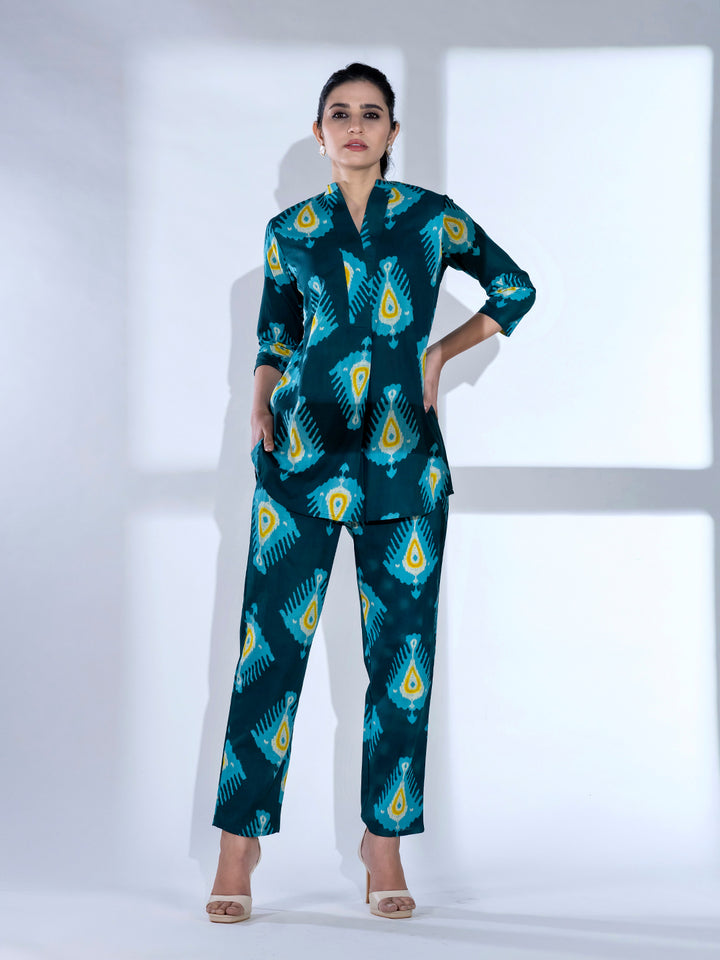 Tripti Azure Printed  Cotton Co-ord Set