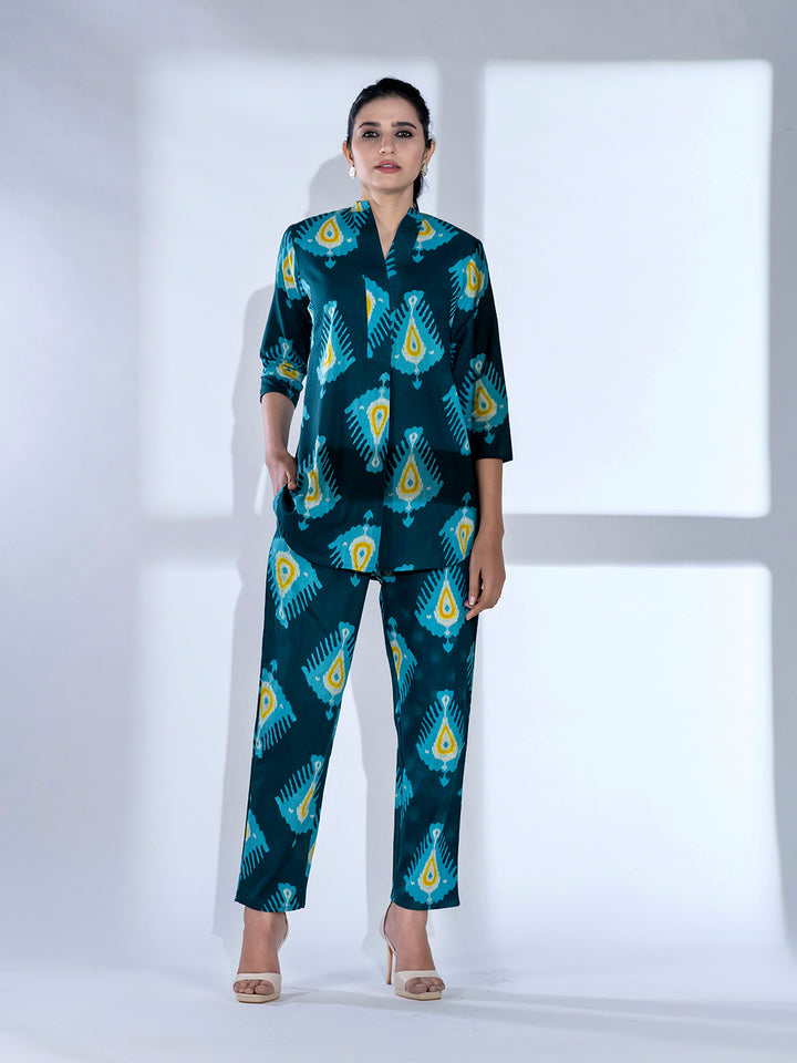 Tripti Azure Printed  Cotton Co-ord Set