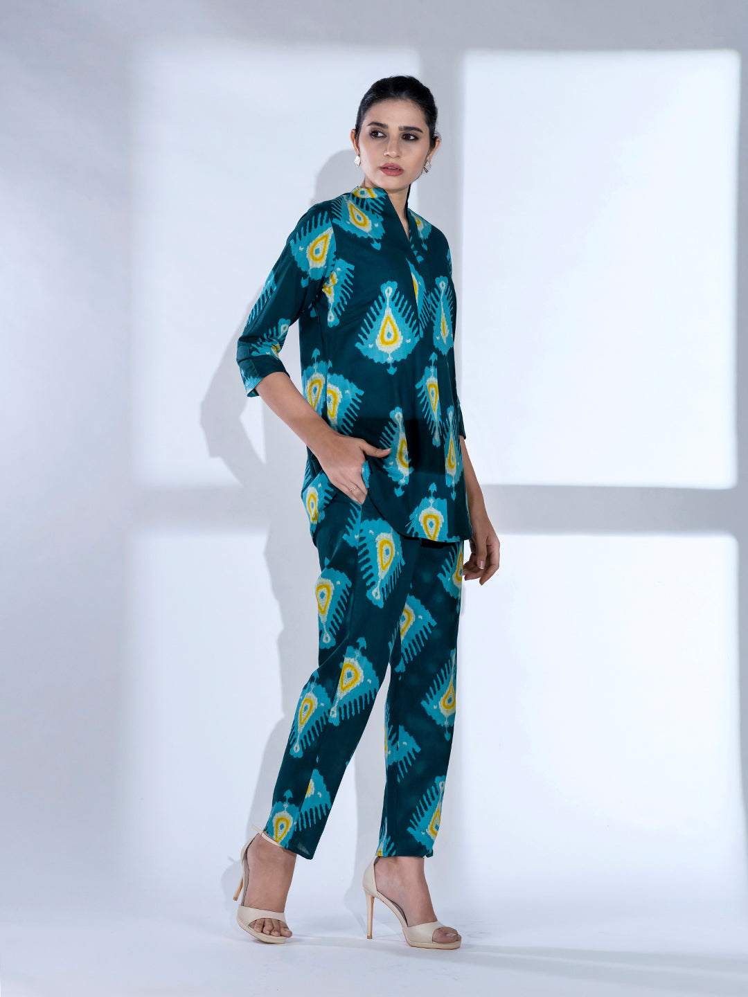 Tripti Azure Printed  Cotton Co-ord Set