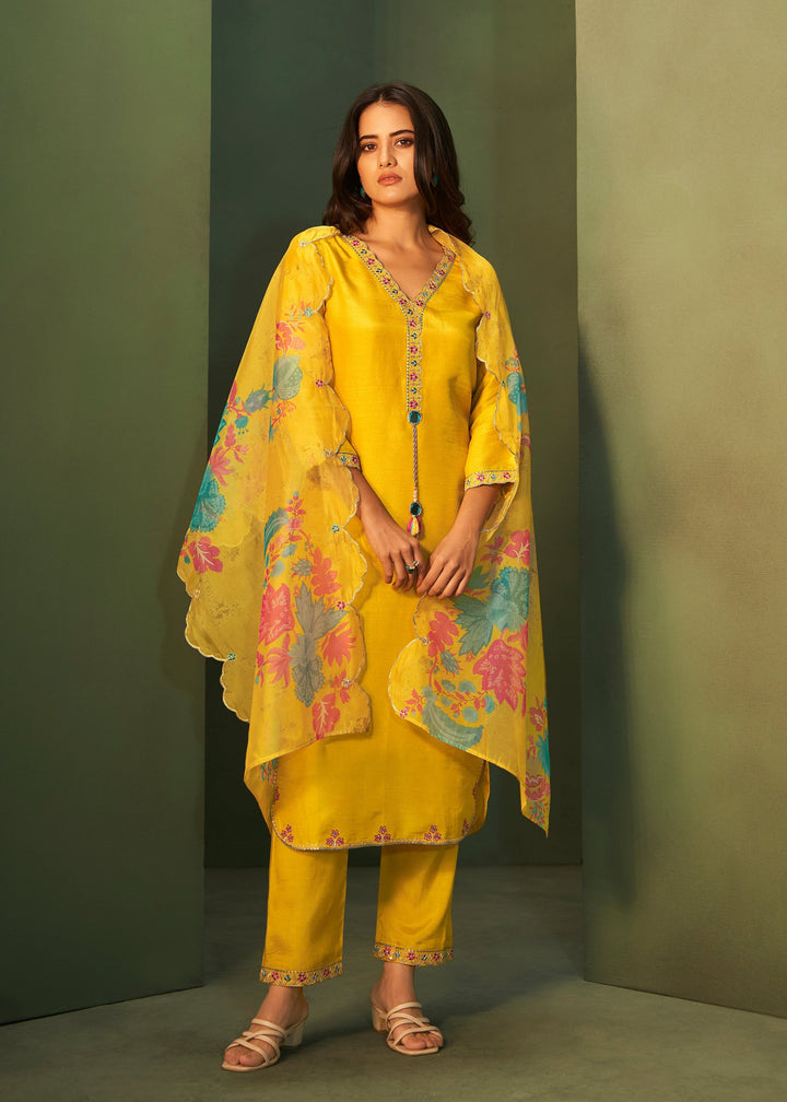 Veda Canary Full Work Suit set