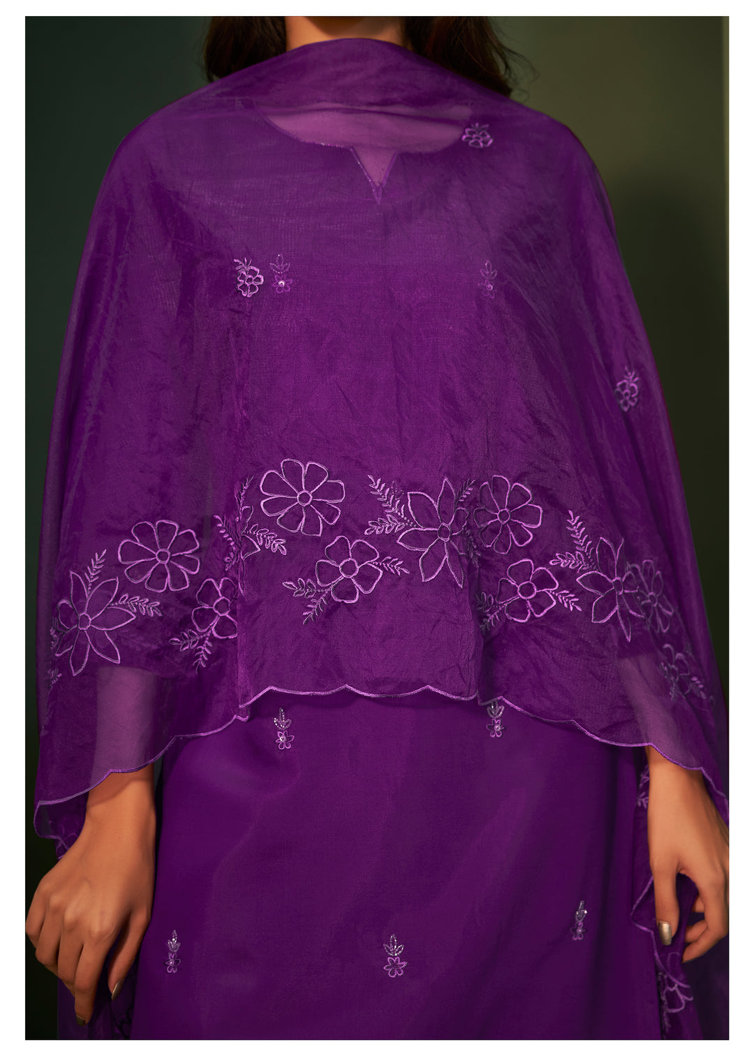 Amiya Purple Full Work Suit Set