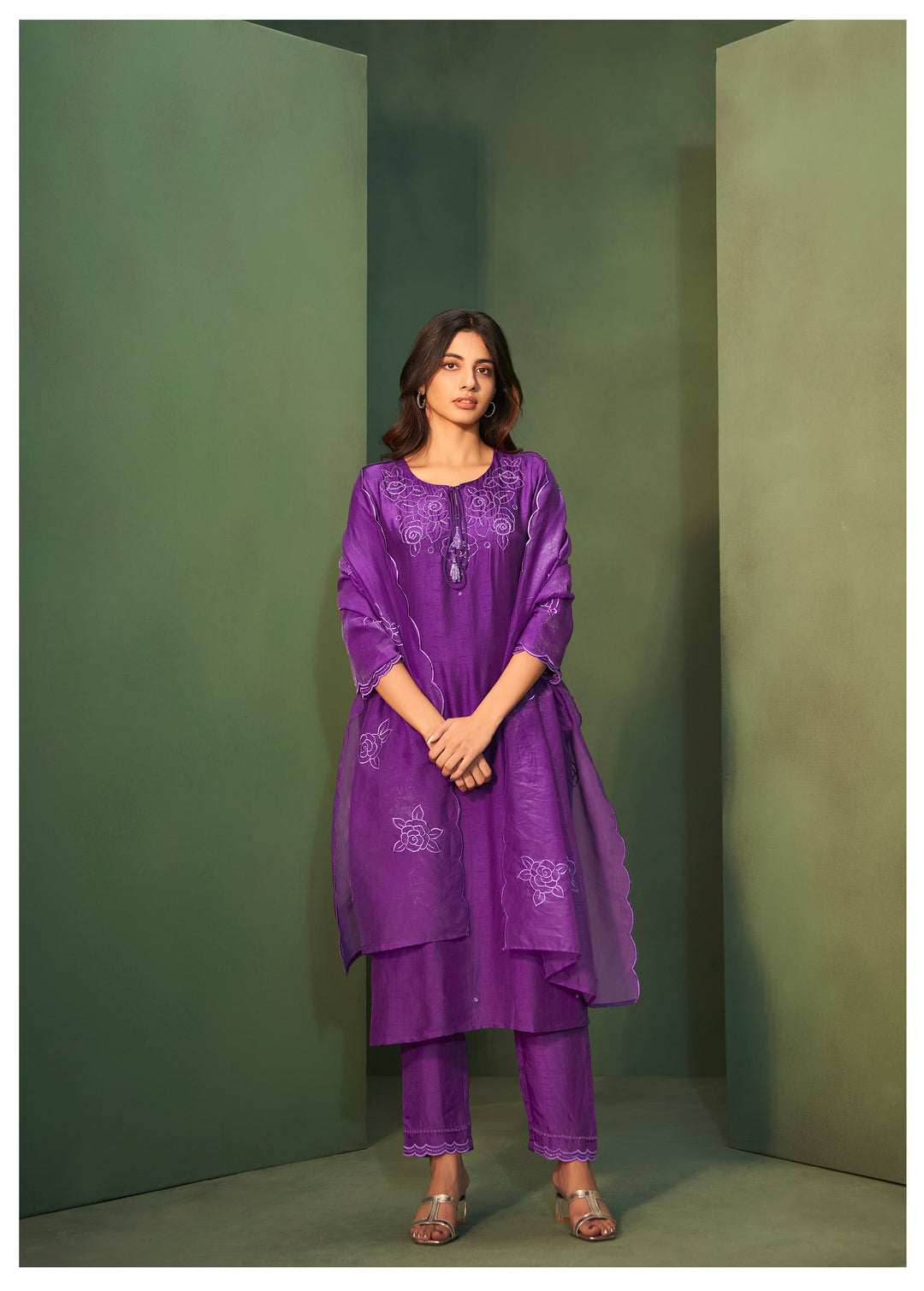 Amiya Orchid Full Work Suit Set