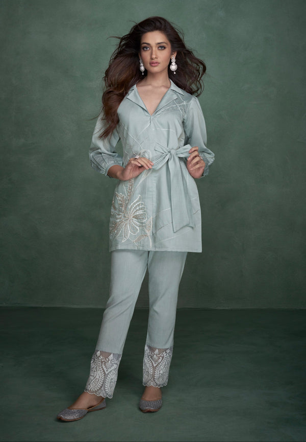 Selena Sober Embroidery Co-ord Set