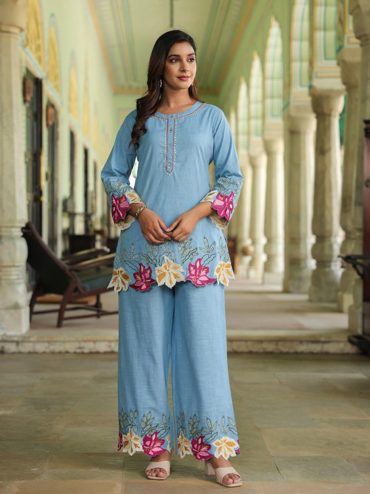 Mahua berry applique cotton Co-ord set